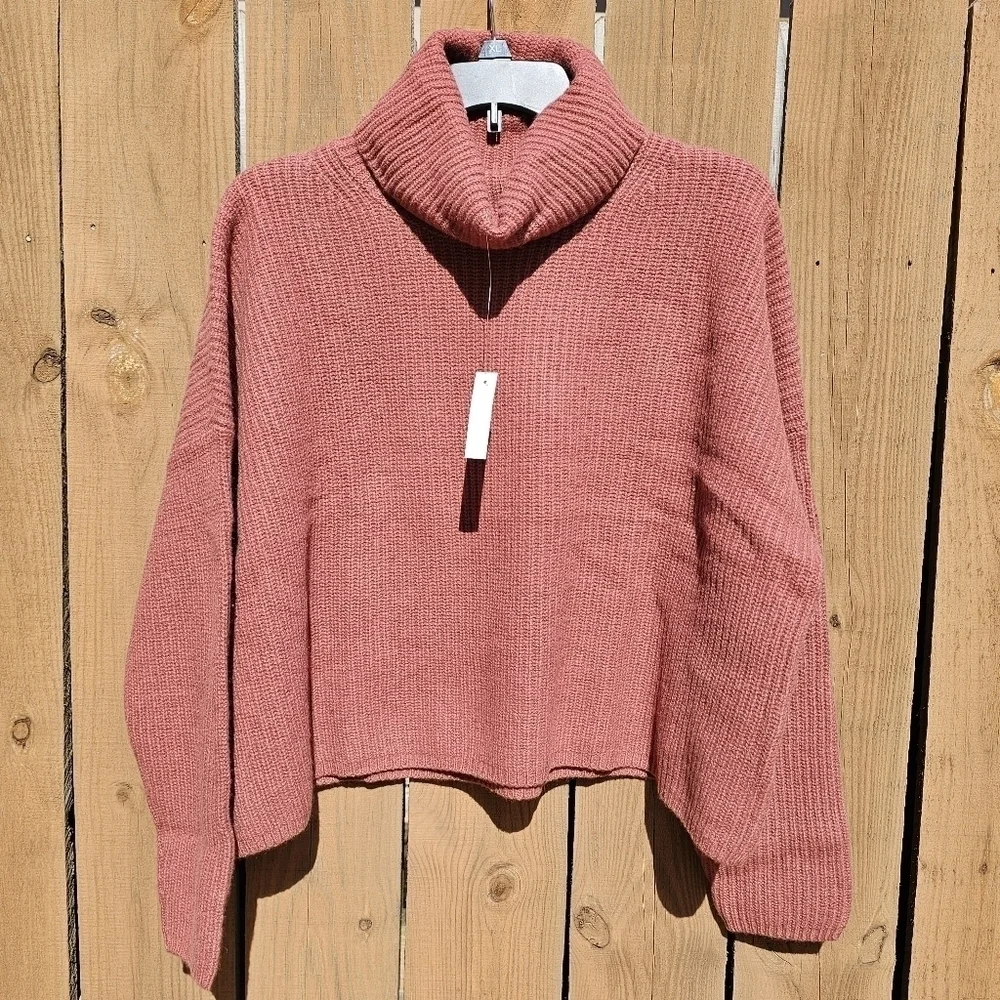 New! Madewell Cashmere Wool Soft Knit Oversized Turtleneck Cozy Sweater
